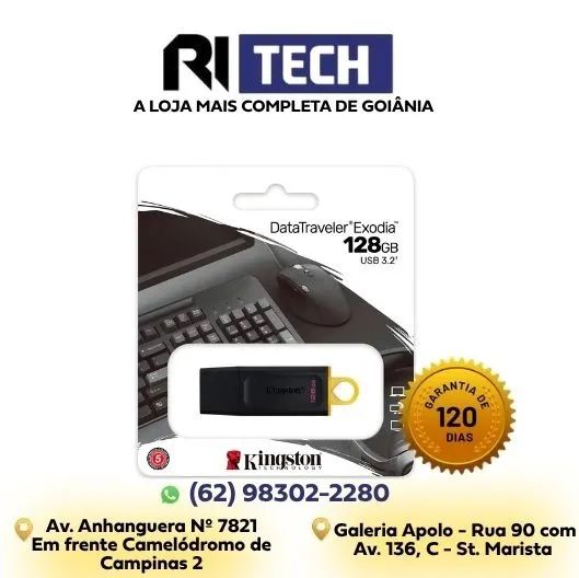 Pendrive 128GB Kingston DataTraveler Exodia USB-A 3.2 DTX/128GB