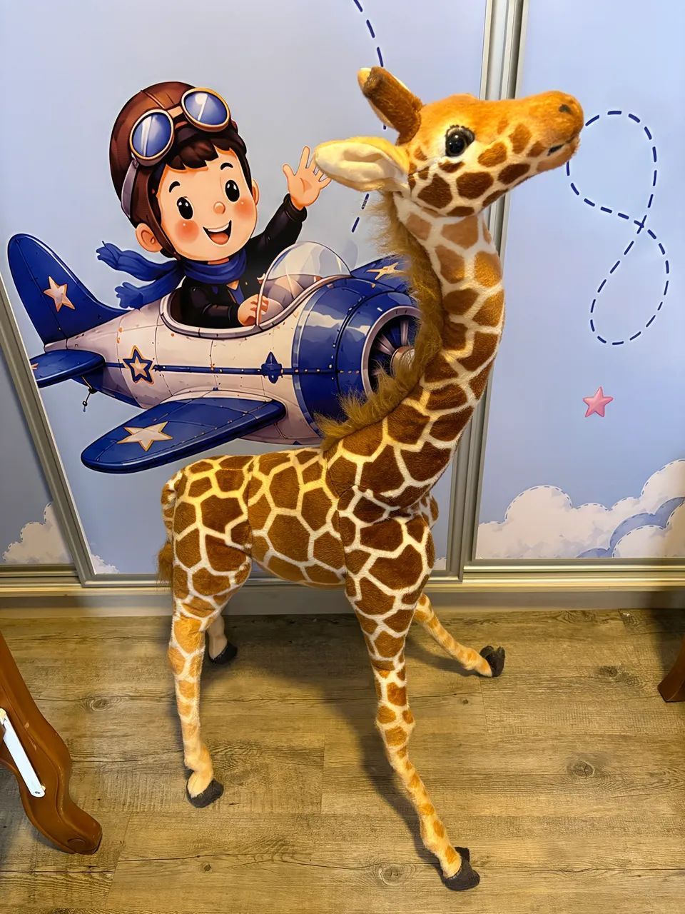 Girafa de pelúcia - 1m e 20cm - $80,00
