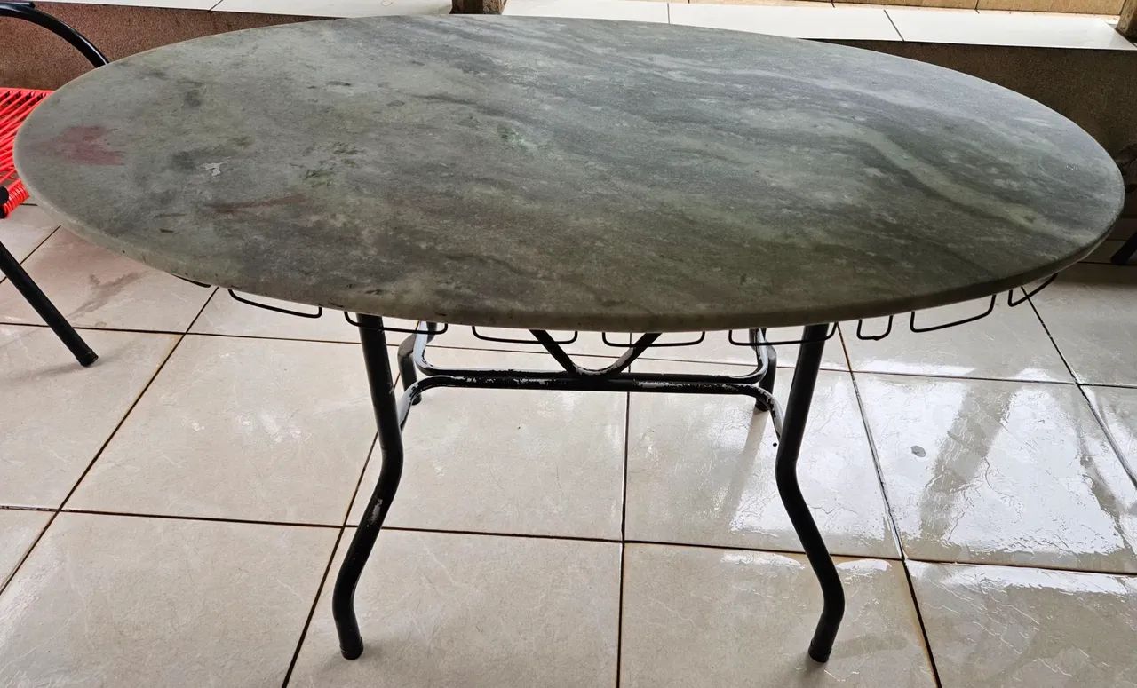 Conj. Mesa granito com 4 cadeiras
