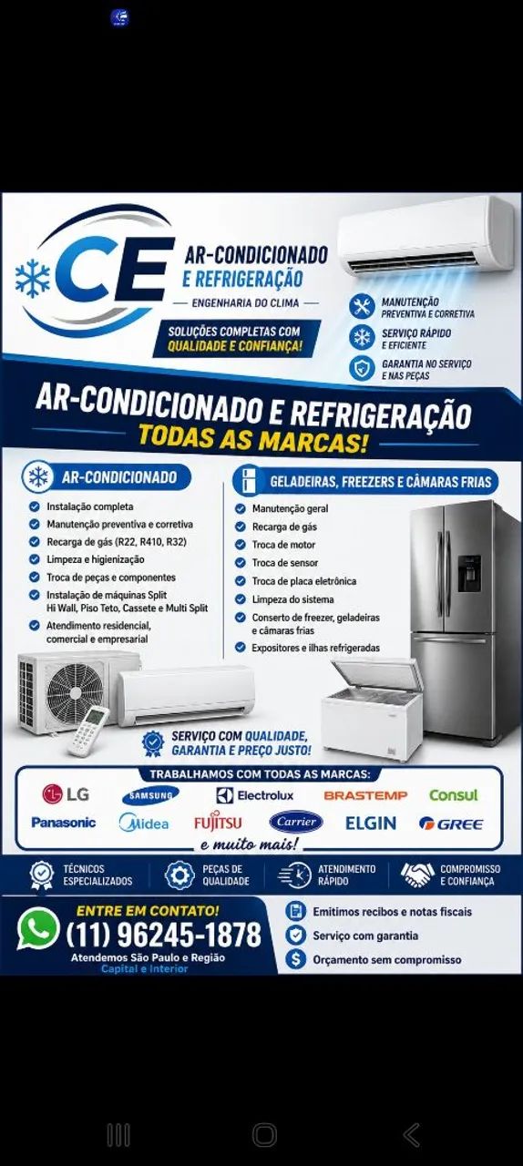Ar condicionado  e refrigeração geladeira freezer  - Foto 4