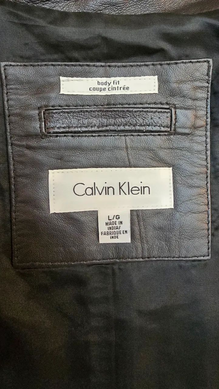 Jaqueta 100% couro Calvin Klein - Foto 4