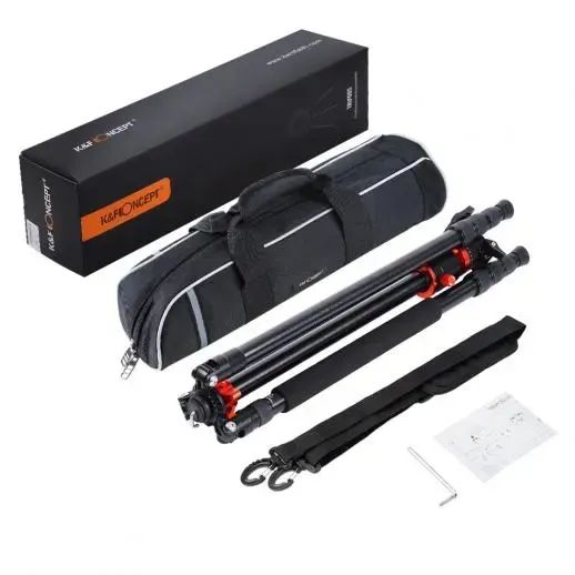 Tripé K&F Concept T254A8 Profissional 2,38m + Ball Head