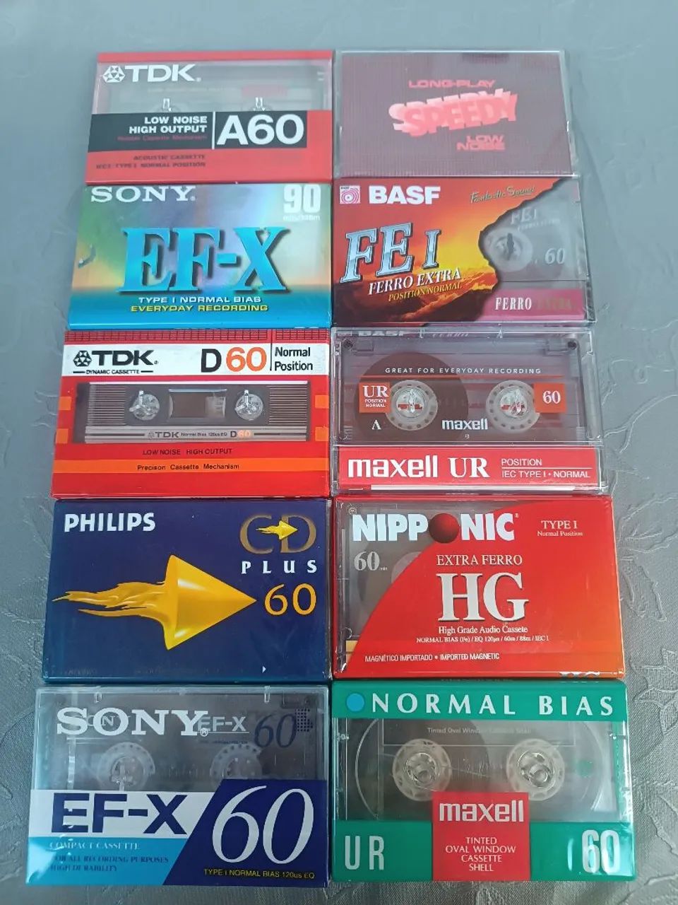 Fita k7 virgens lote 10 unidades tdk sony maxell - CDs, DVDs etc
