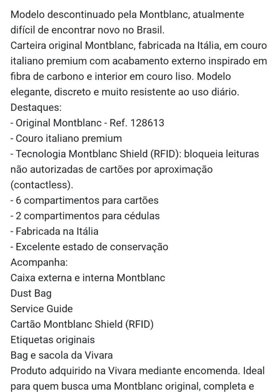 Carteira Masculina Mont Black - Foto 5