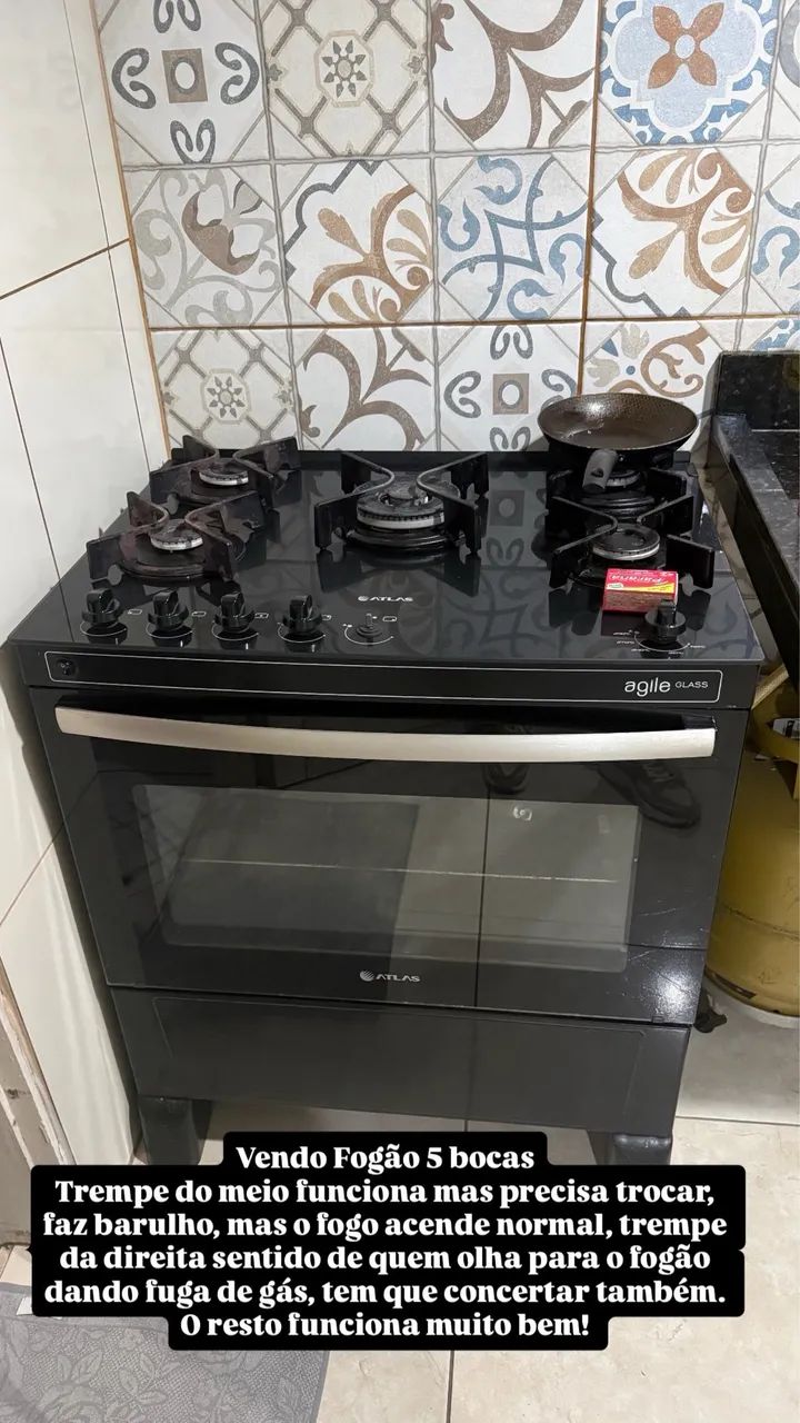 Fogão 5 bocas precisa de dois reparos  - Foto 3