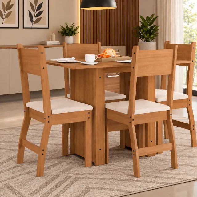 Mesa de jantar com 4 lugares 