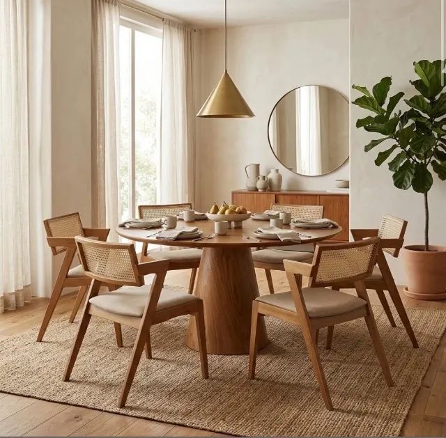 Conjunto de Jantar Bellacorte Redondo 6 Lugares