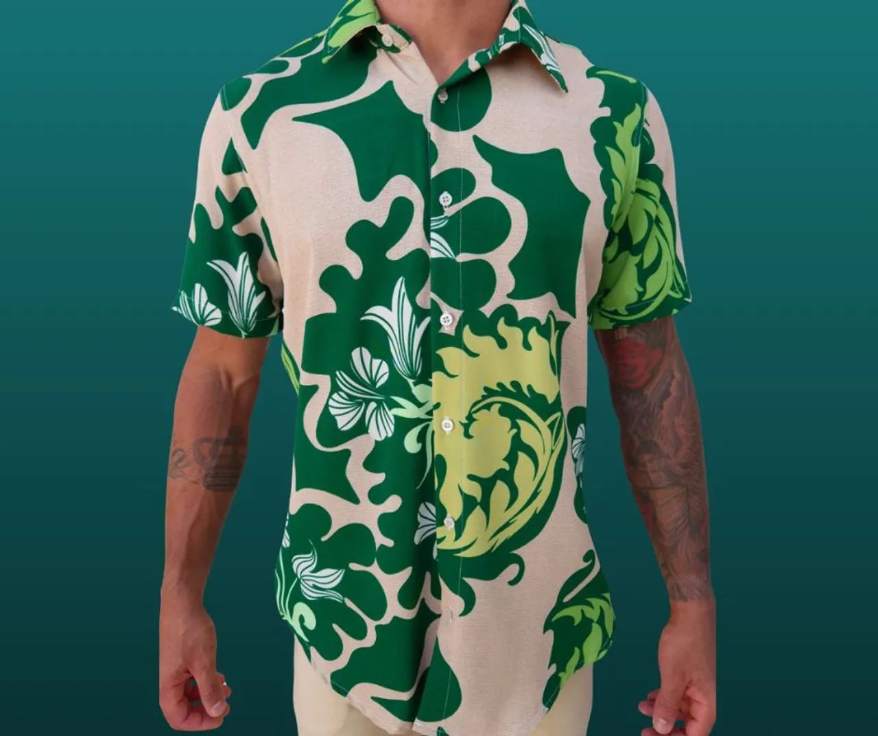 Camisas manga curta florais - Foto 4