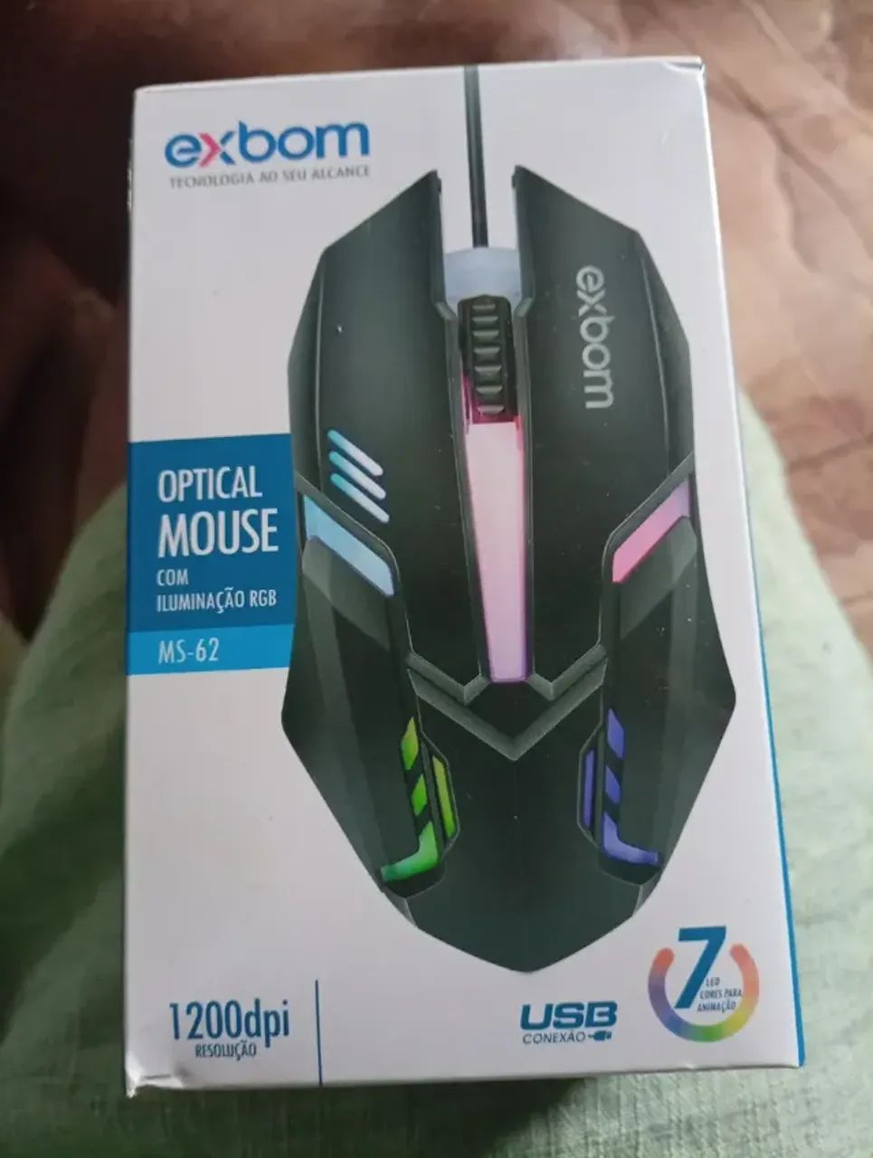 Mouse Gamer Usb Com Fio Óptico Led Rgb 1200dpi Pc Notebook