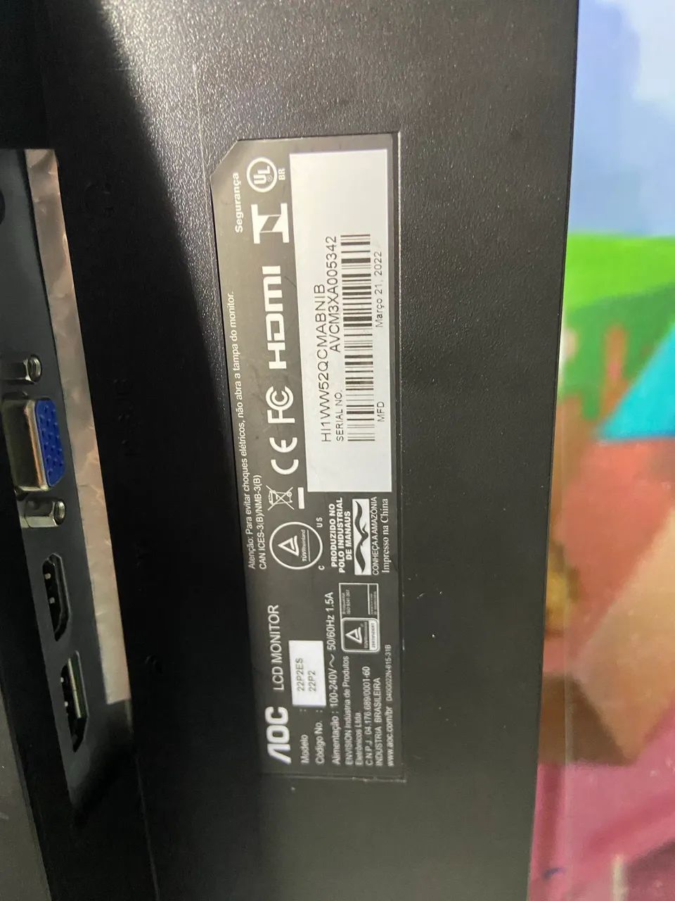 Monitor daten borda infinita 22 polegadas  - Foto 2