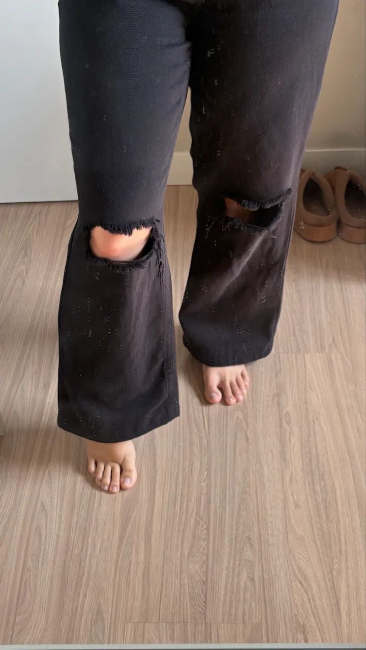 CALÇA WIDE LEG PRETA  - Foto 3