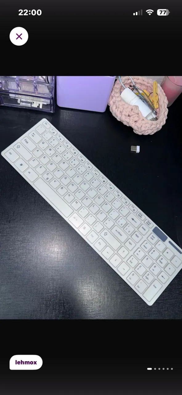 Teclado sem fio Lebox branco