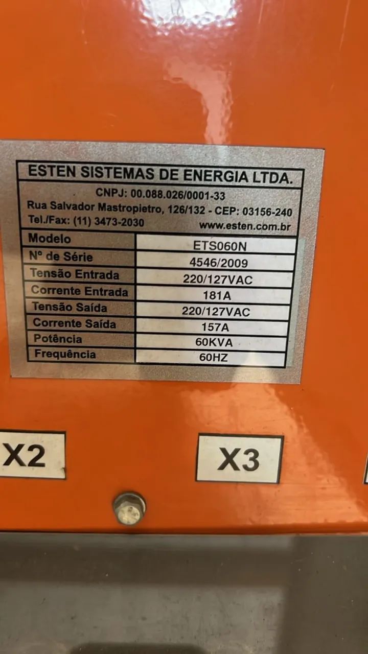 Estabilizador de tensão microcontrolado trifasico 220V, capacidade 60kVA, 157A - Foto 2