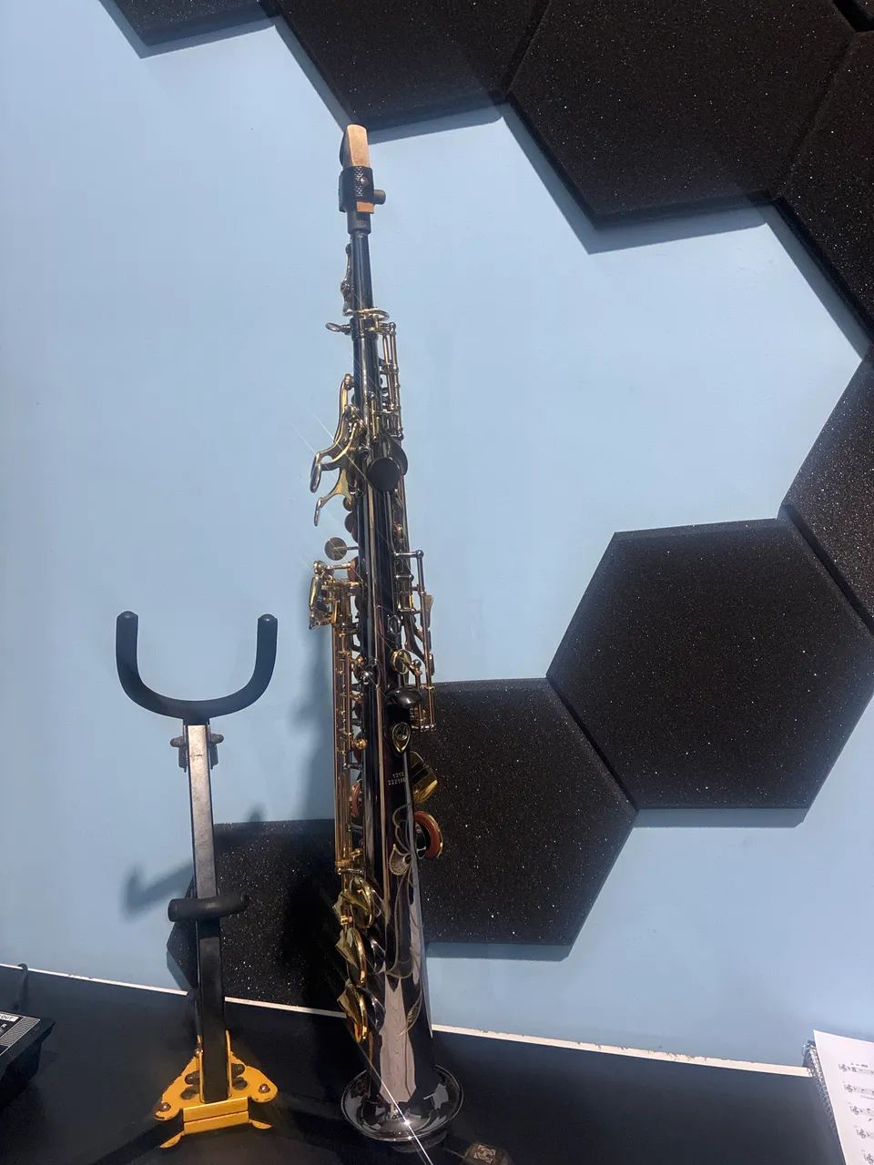 Sax Soprano Eagle Sp502 ônix 