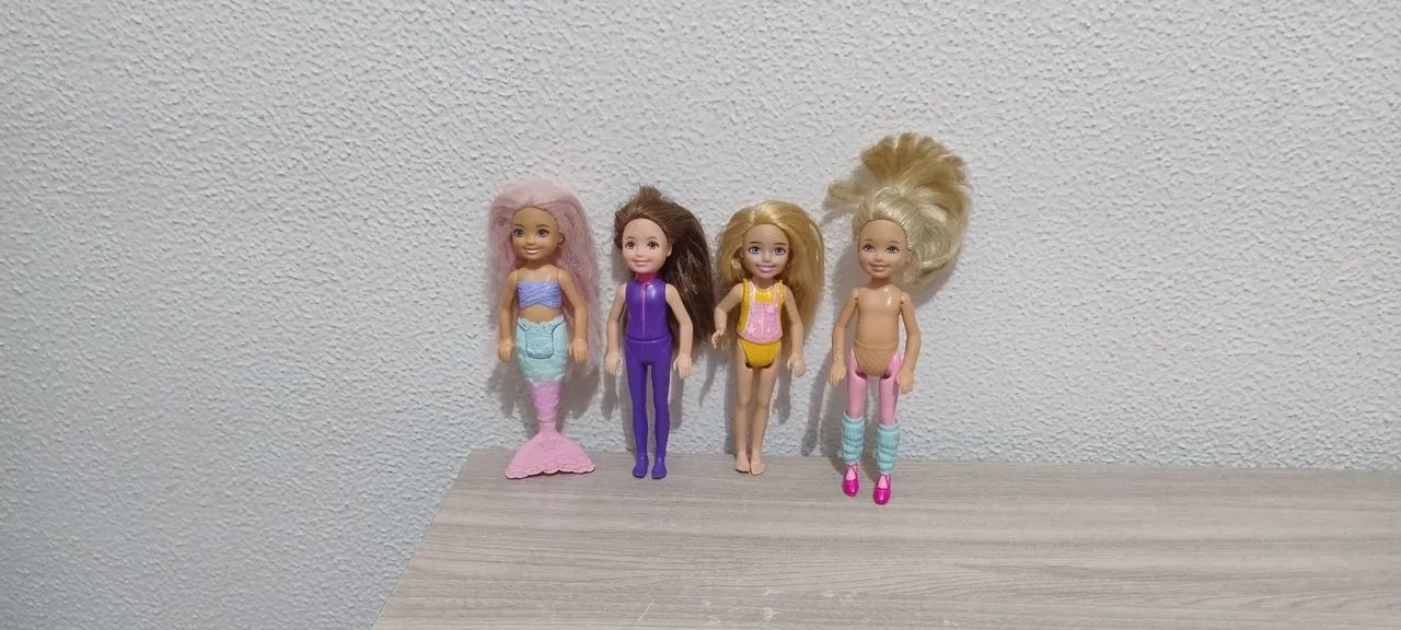 Lote 4 bonecas Barbie Chelsea/Kelly Mattel