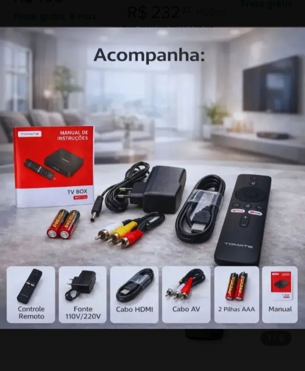Tvbox tomate 4k - Foto 4