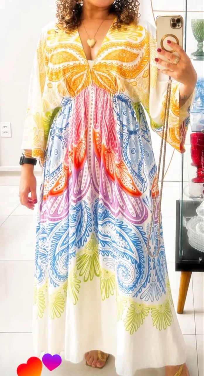 Vestido Farm Papillon multicolorido  - Foto 2