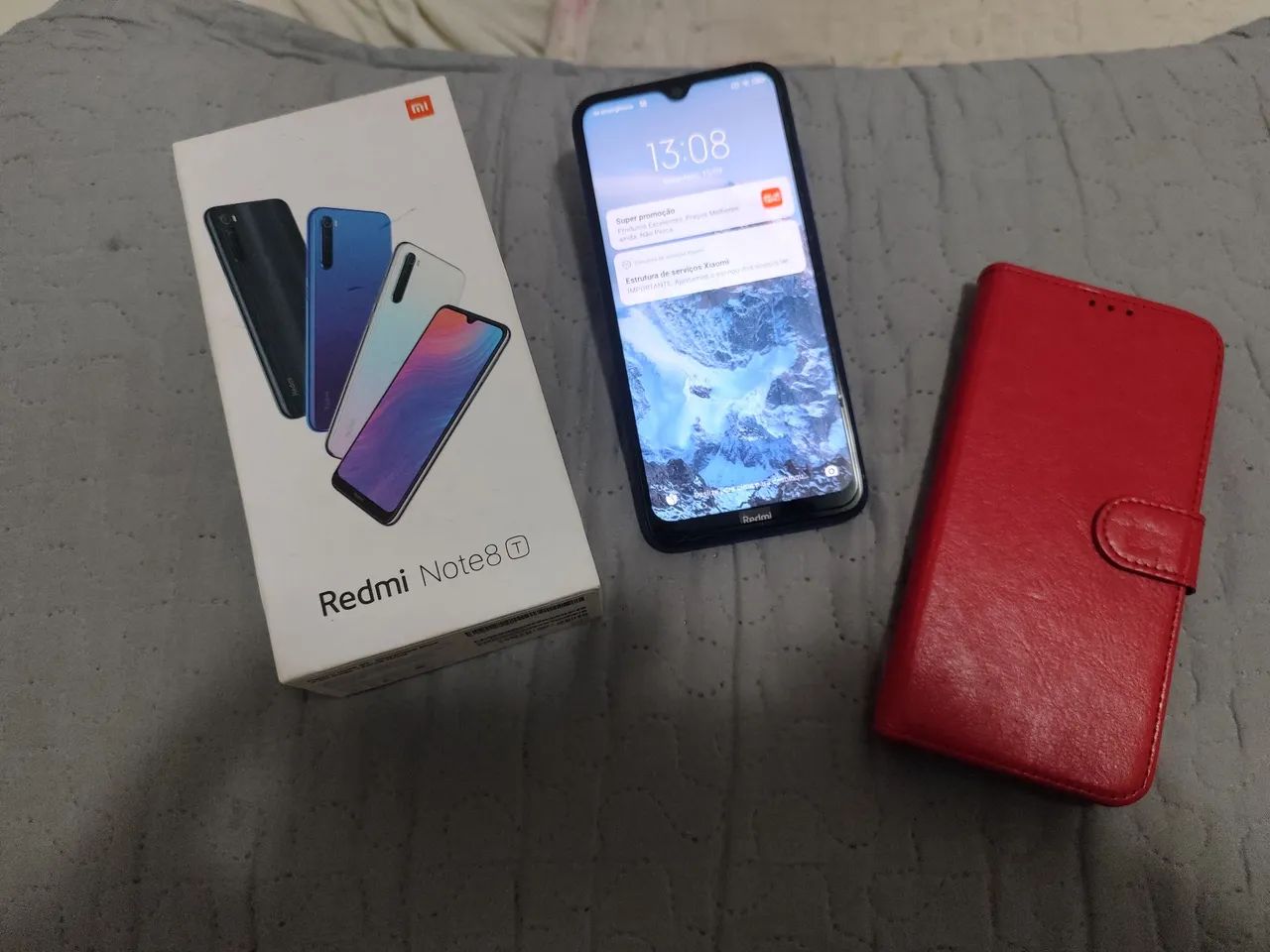Redimi note 8 com caixa e 2 capinhas carteira. - Foto 4