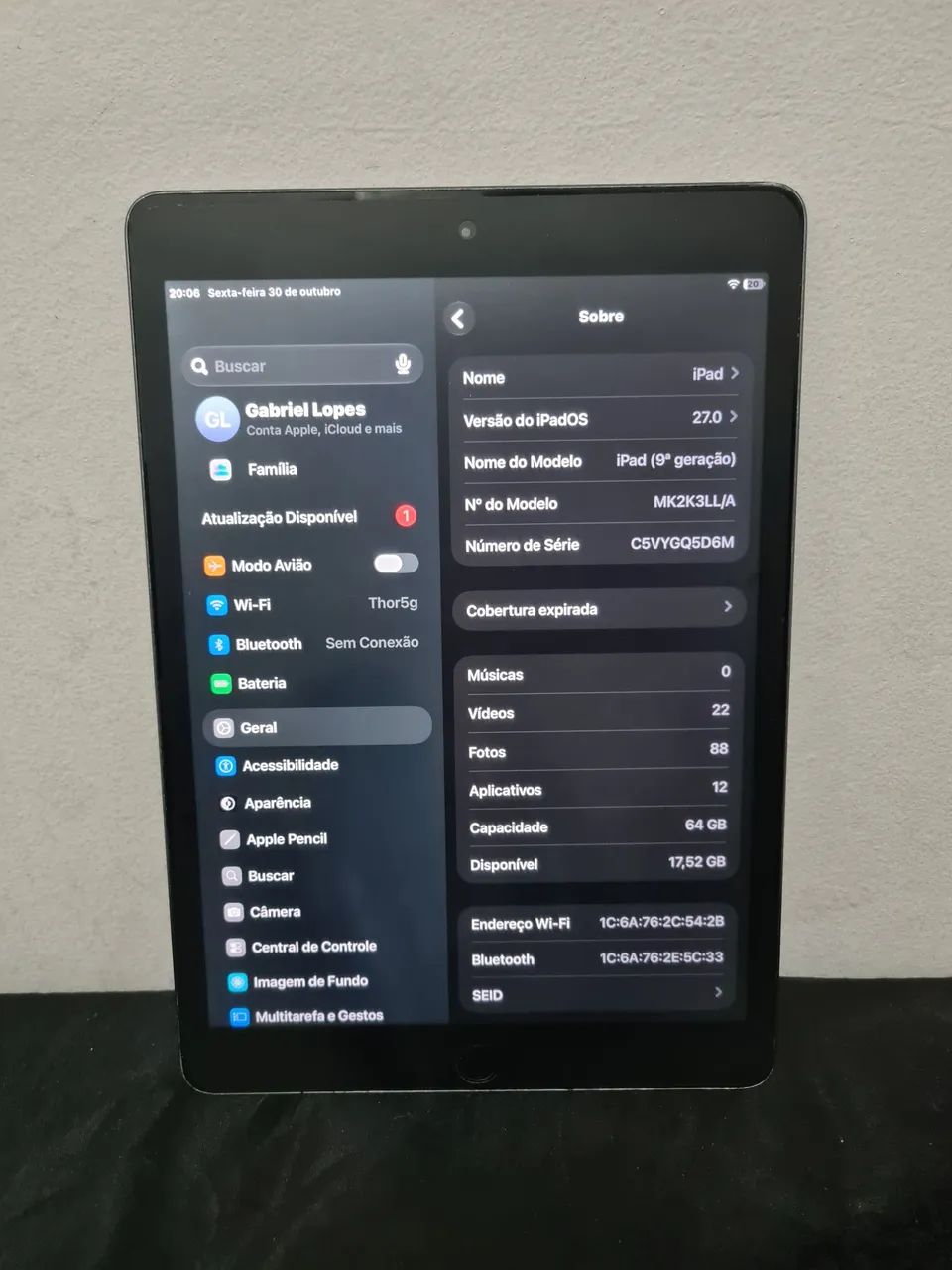 Apple iPad 9ª Geração - 64GB