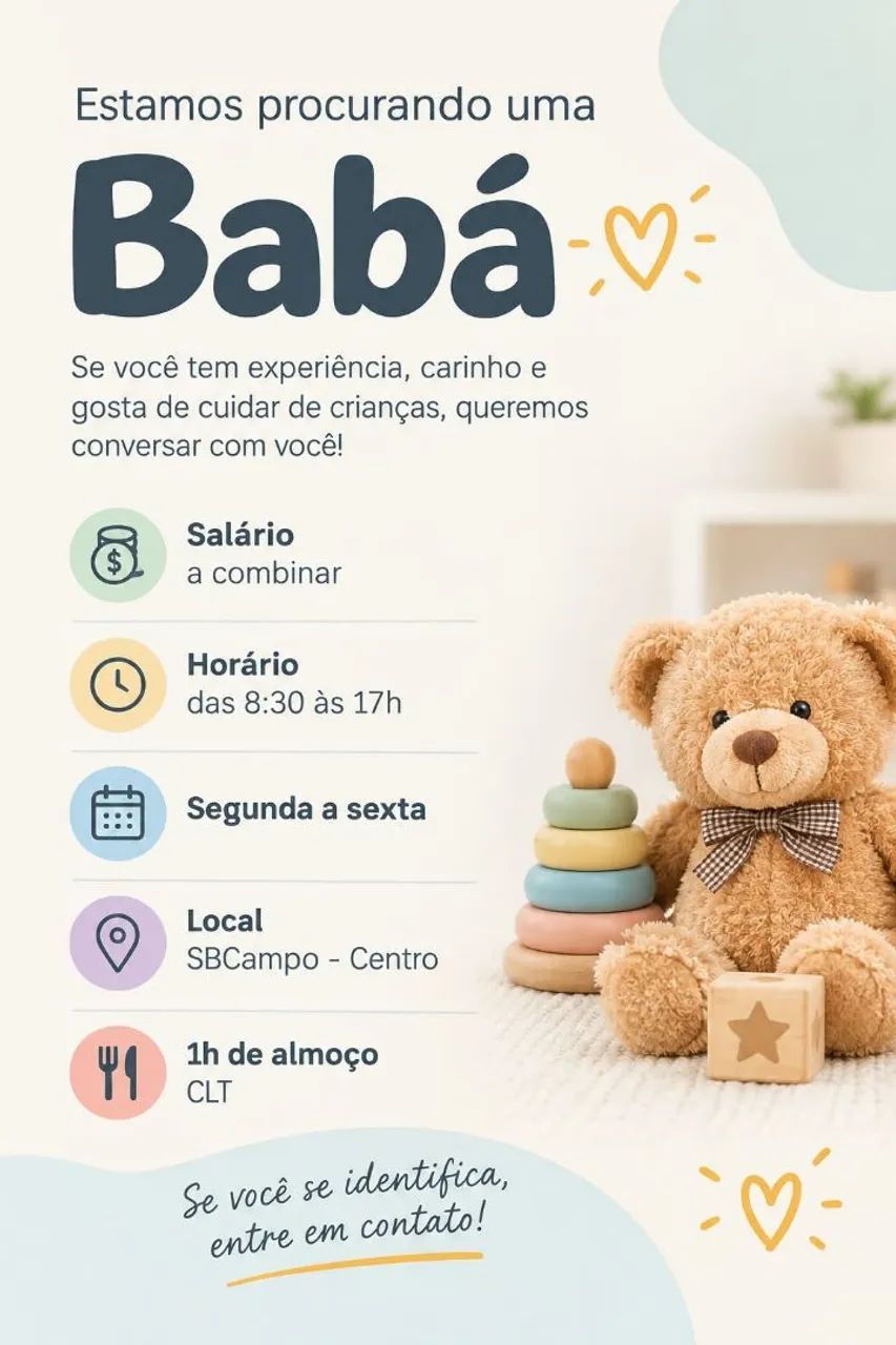 Procuro Babá em São Bernardo do Campo 