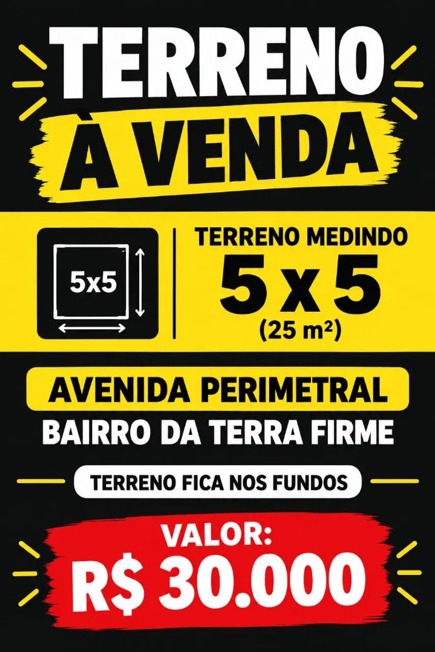 Terreno nos fundos 