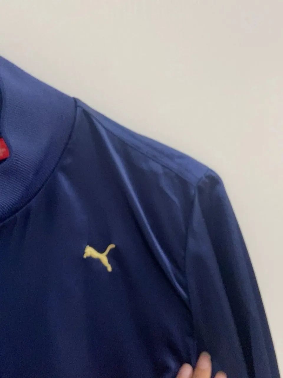 Jaqueta Puma Gola Alta Azul - Usada - Foto 2