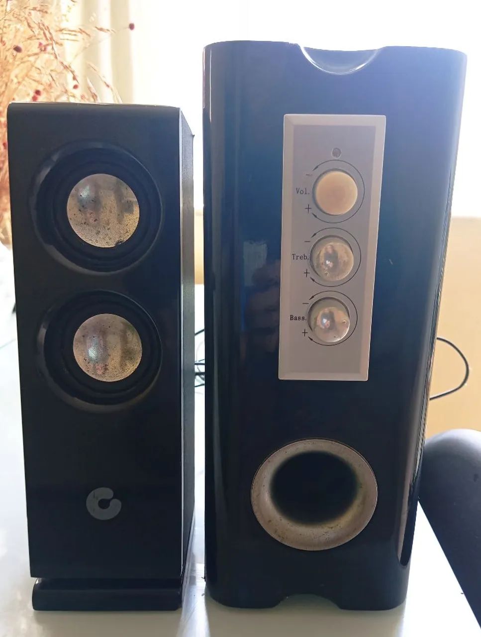 Subwoofer com controle central frontal R$ 85,00e caixa satélite Codegen QC 021