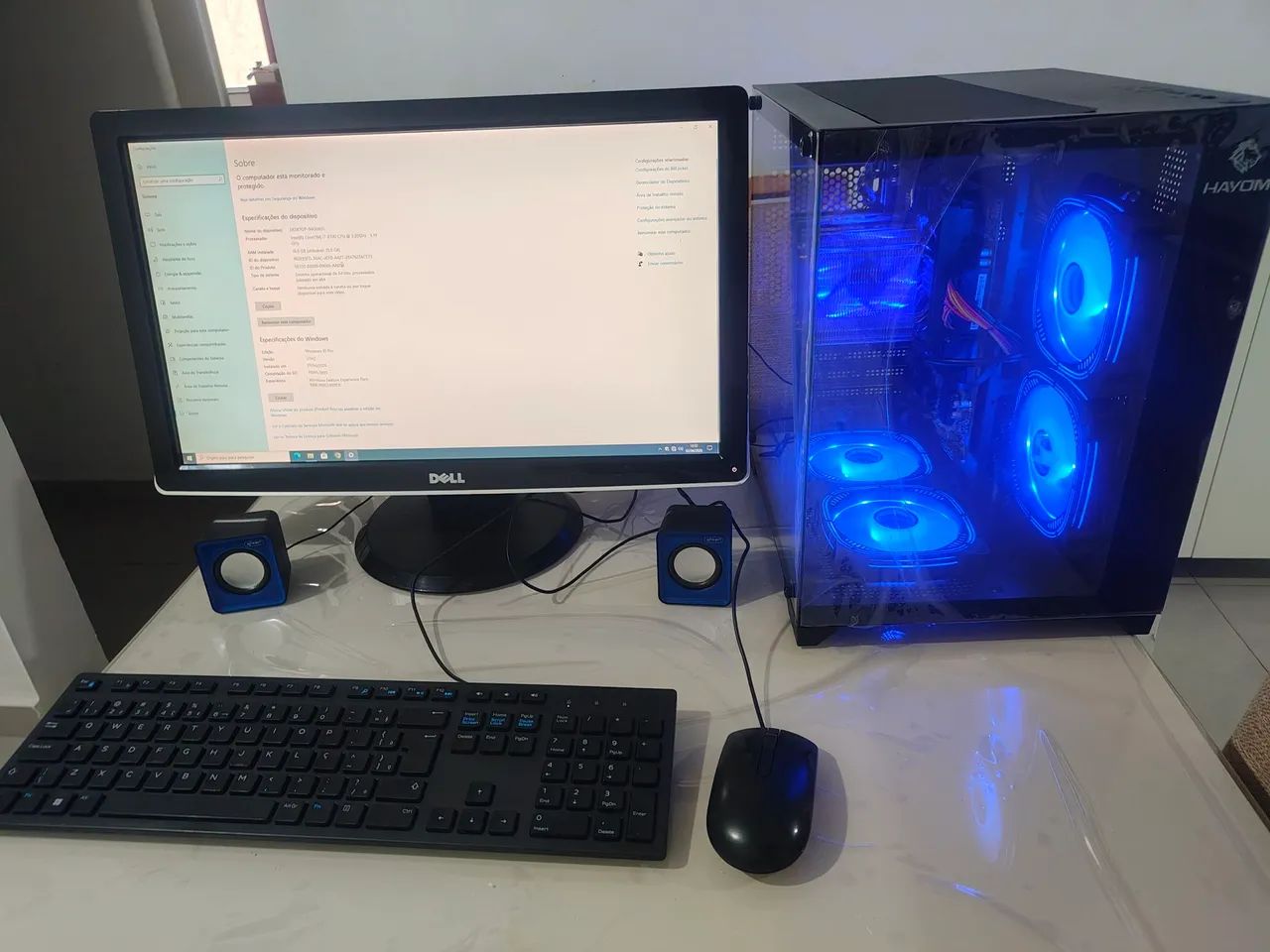 Computador completo core i7 8700 32gb ddr4 ssd 1tera + monitor full hd dell