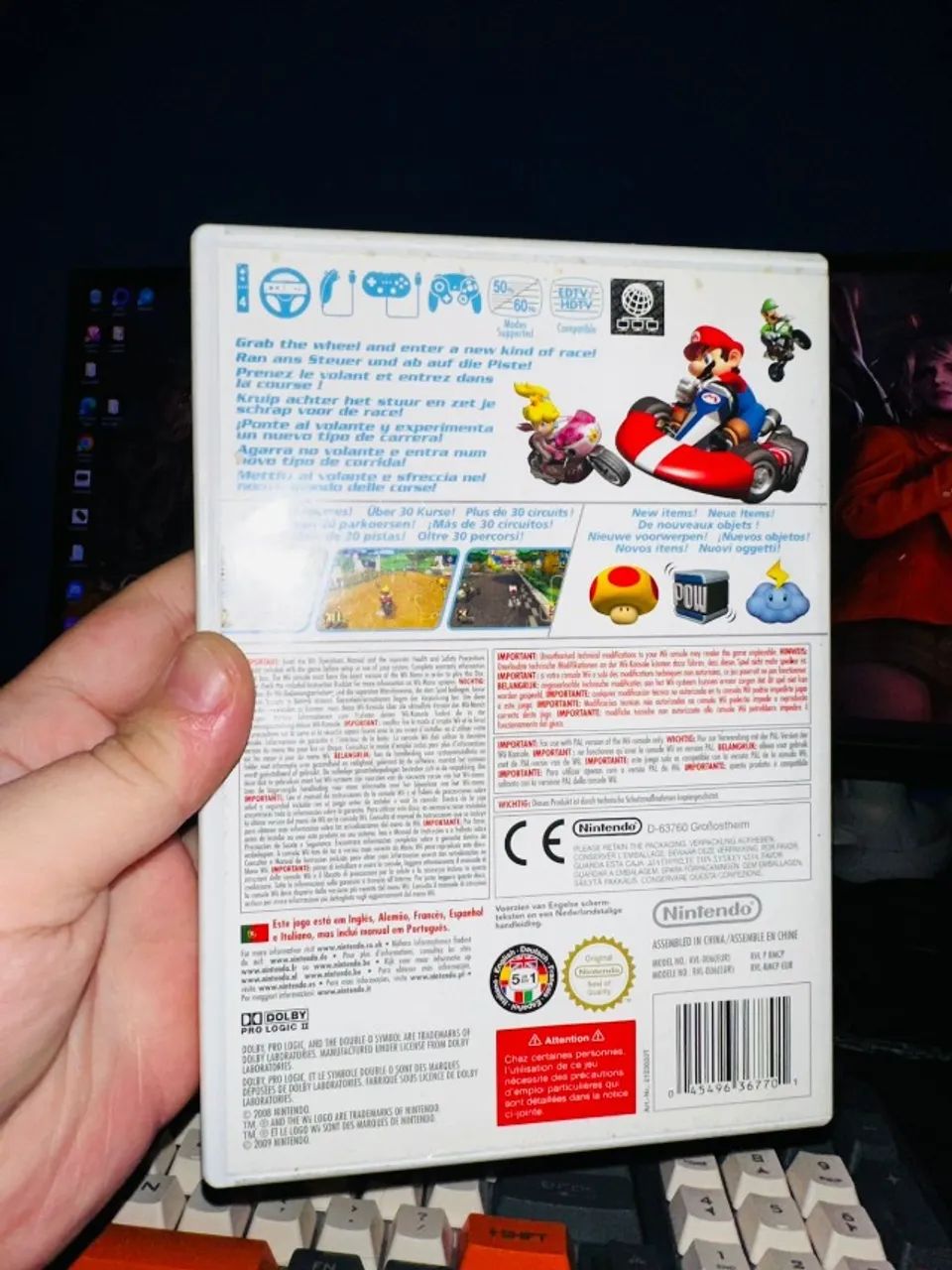 jogo original para nintendo wii - mario kart wii - europeu - Foto 3