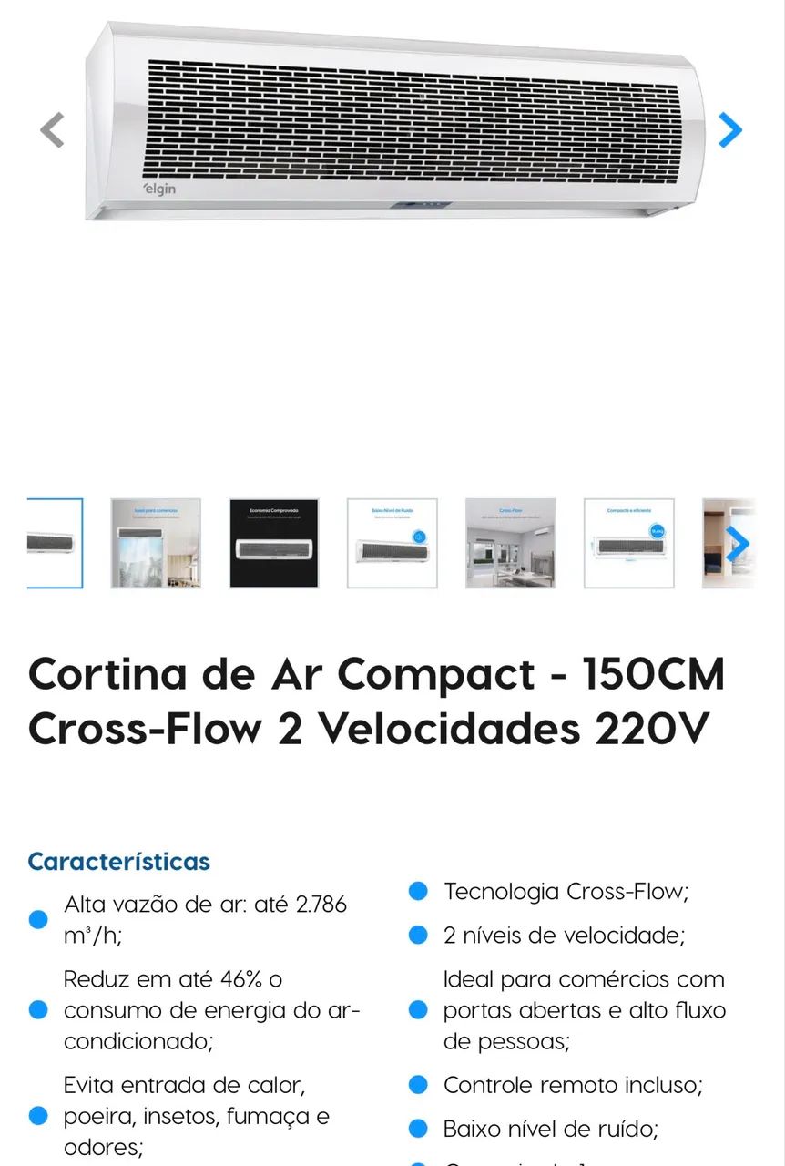 Cortina de Ar Compact - 150CM  - Foto 5