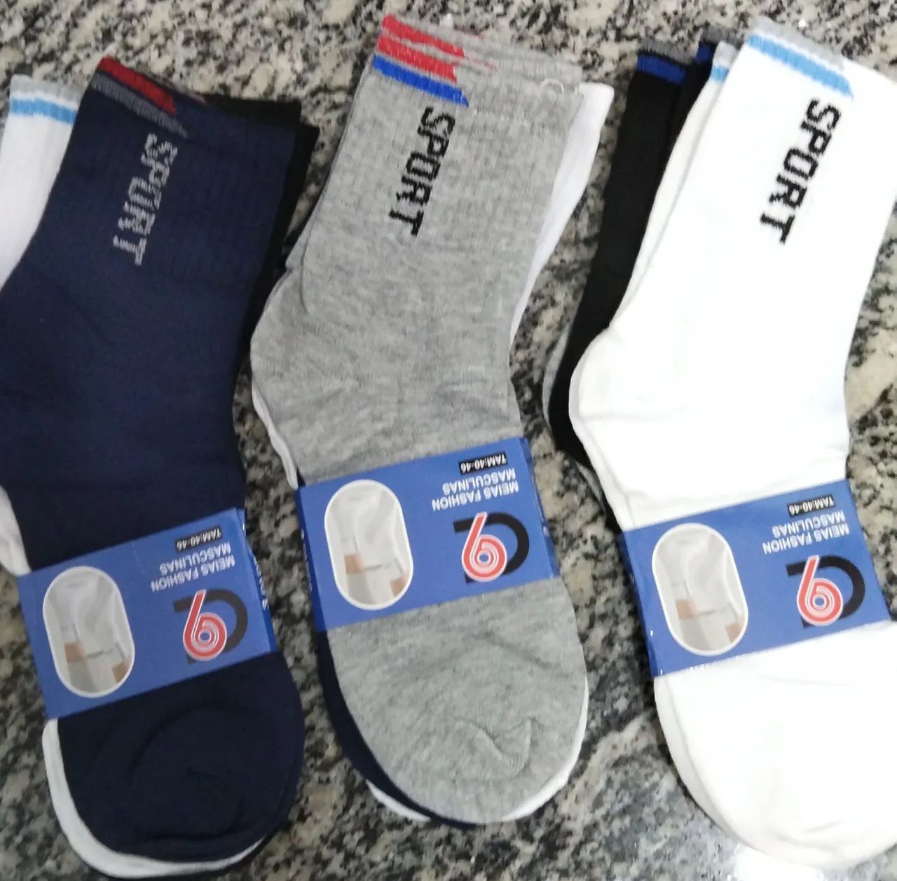 Vendo Meias de algodão KIT 3 PARES 