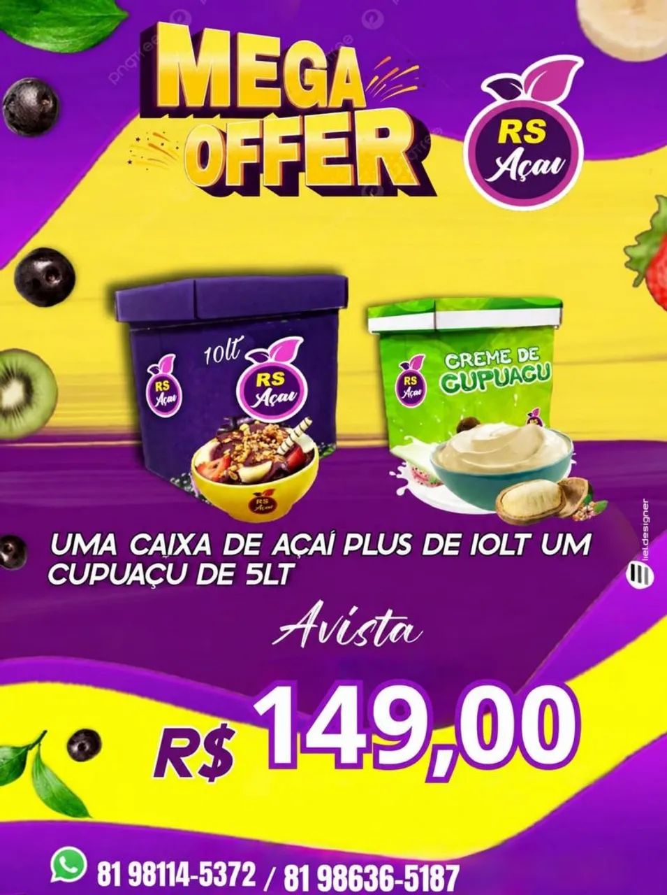 Distribuidora de açaí cremes e sorvetes 