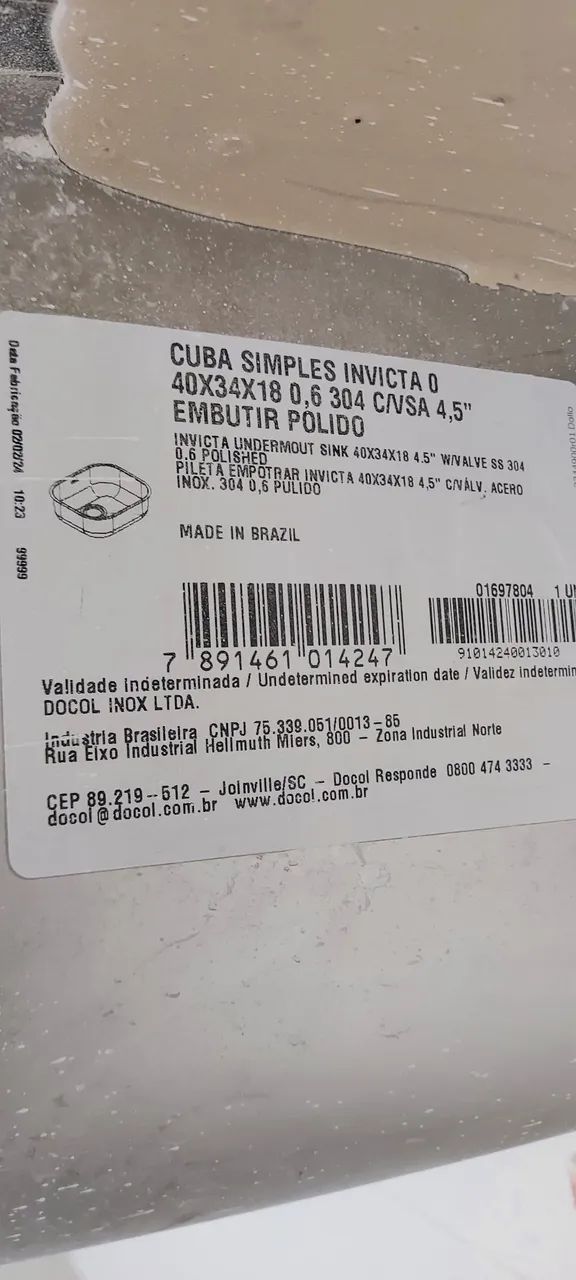 Pia de Granito com Cuba Inox Docol - Foto 2