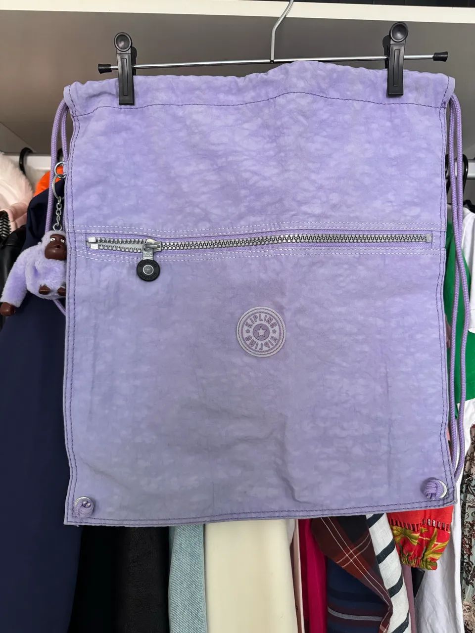Mochila Kipling lilás 