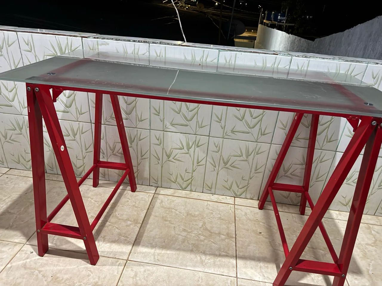 Mesa vidro para estudo 