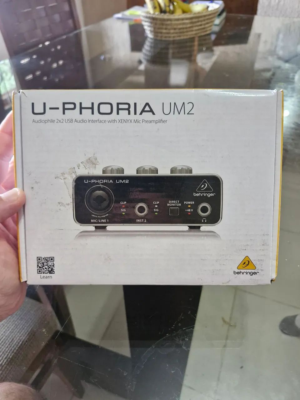 Interface de Áudio Behringer UM2 U-Phoria USB Placa de Som Home Studio com NF e Caixa - Foto 3
