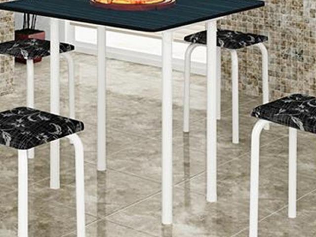 Mesa Console Dobravel c/ 4 Bancos Soma (Produto Novo na Embalagem) - Foto 3