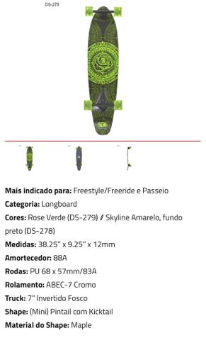 Longboard Mini Pintail Traxart 38.25? NOVO/LACRADO - Foto 5