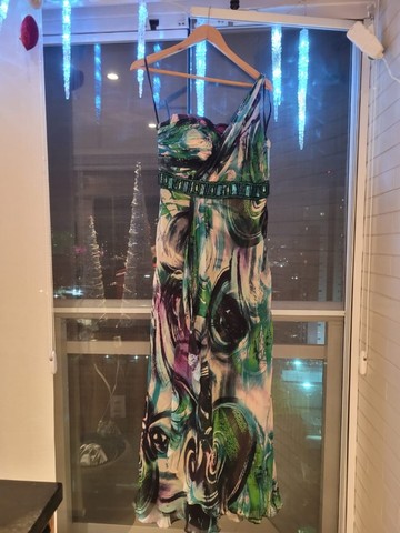 Vestido de Festas Estampado de Seda - Foto 2