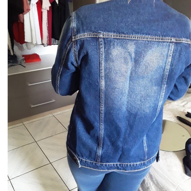 Jaqueta Jeans Feminina Zinzane Tamanho G - Foto 2