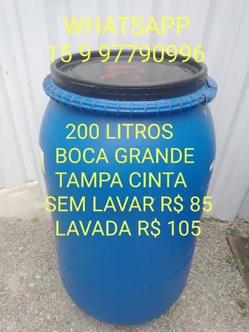 200 Litros Boca Grande Tambor Plastico Bombona Container IBC Agua Barrica Ração Óleo