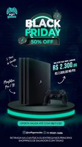 Ps4 pro 1 tb  Black Friday Casas Bahia