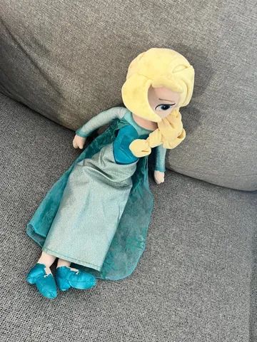 Boneca Elsa Frozen Pelúcia 50cm Disney