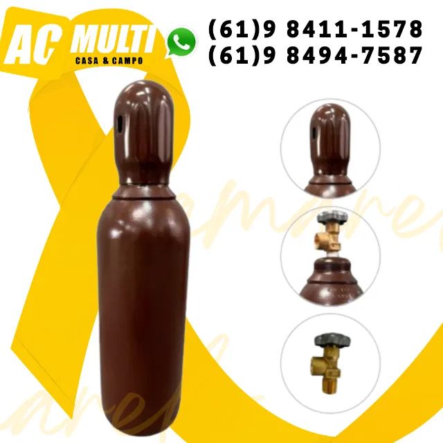 Cilindro Argônio 7 Litros / 1M³ GALZER vazio