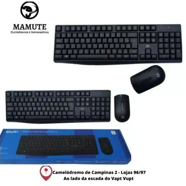 Kit Teclado E Mouse Sem Fio Multimídia Usb 1600dpi Tc270
