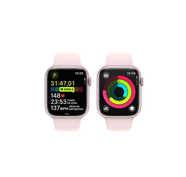 Apple Watch Séries 9 41mm GPS Pink Novo Lacrado 1 ano de garantia Apple  - Foto 5