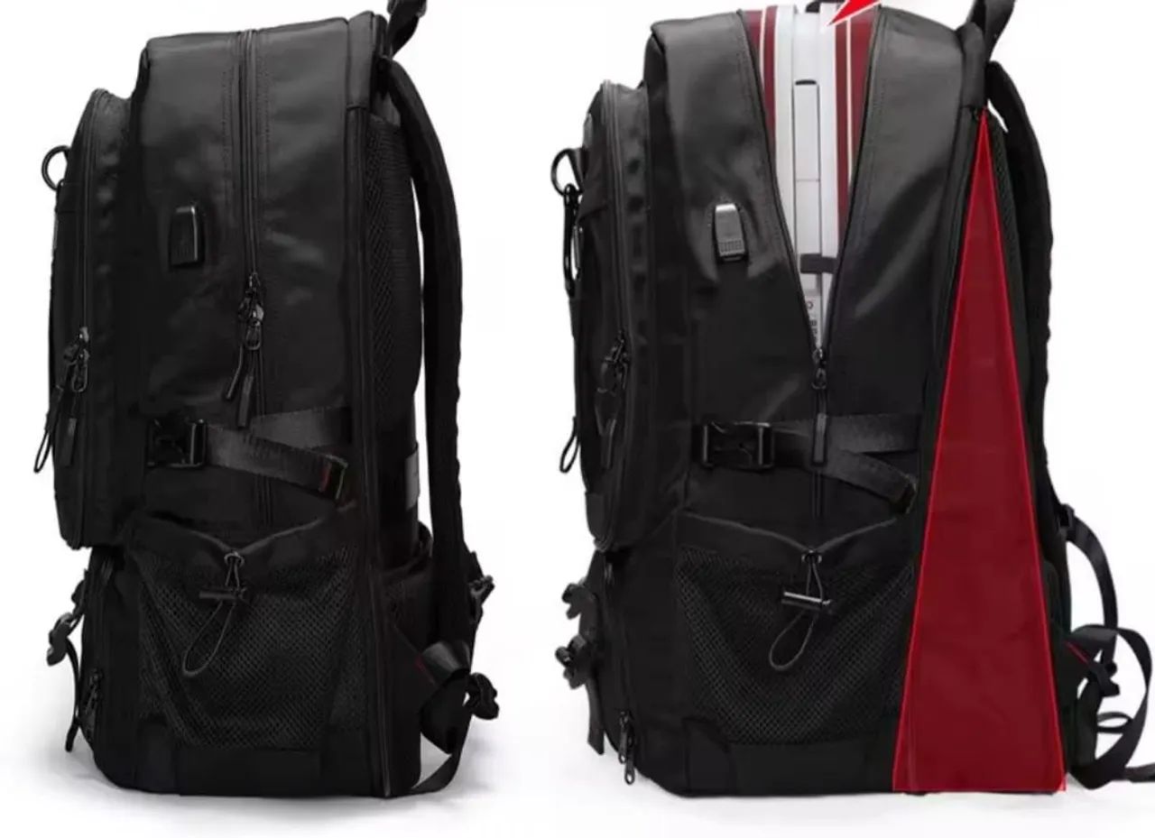 Mochila grande preta p/ trabalho ou viagem - Foto 5