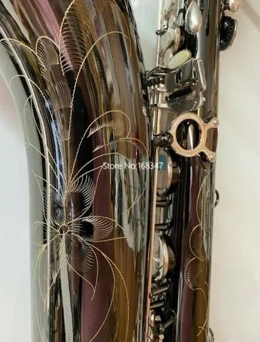 sax baritono Eb pretonix chaves prateadas luthieria margewate prosperar completo - Foto 4