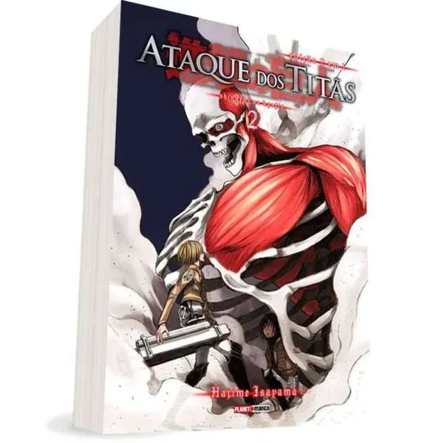 Dois mangás "Ataque dos Titãs" 2 em 1 - volumes 1 e 2 - Foto 2