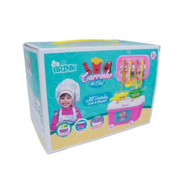 Mini Kit Carrinho Da Chef de cozinha brinquedo